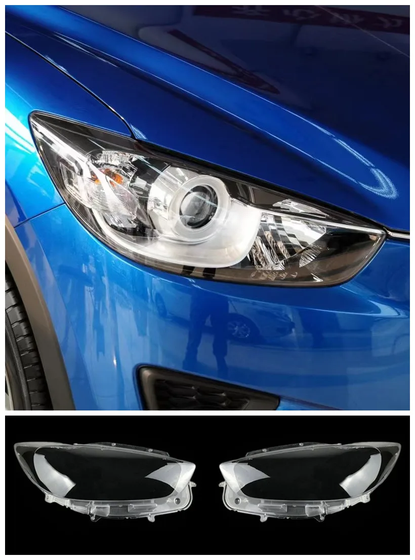 

Headlight Transparent Lamp Housing Mask for Mazda 2013-2016 CX-5 Headlight Plexiglass Lamp Housing Mask