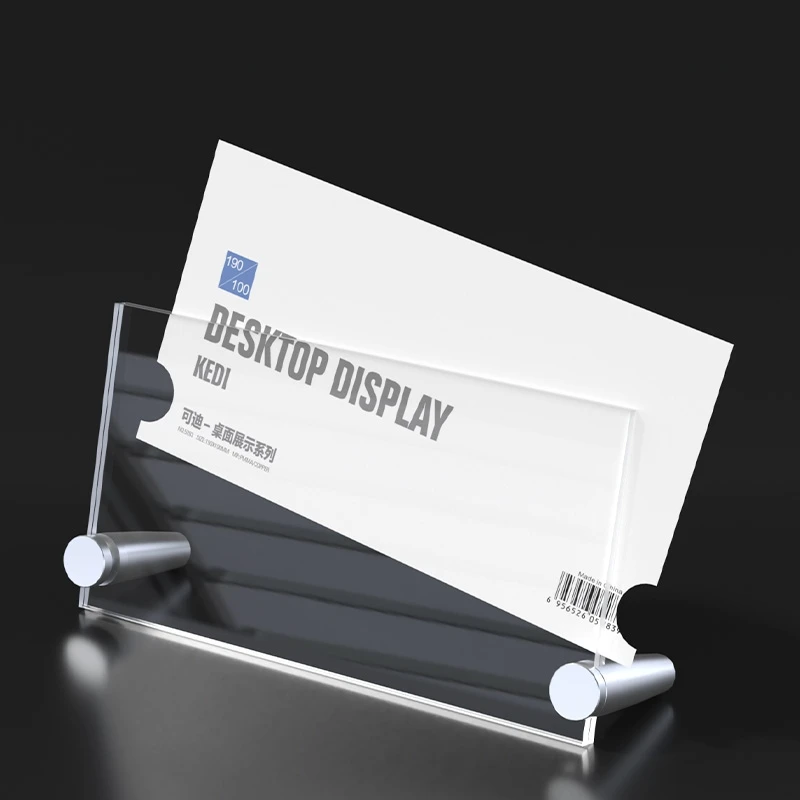 

Horizontal desktop display card support type acrylic menu product introduction card hotel desk card sign table card