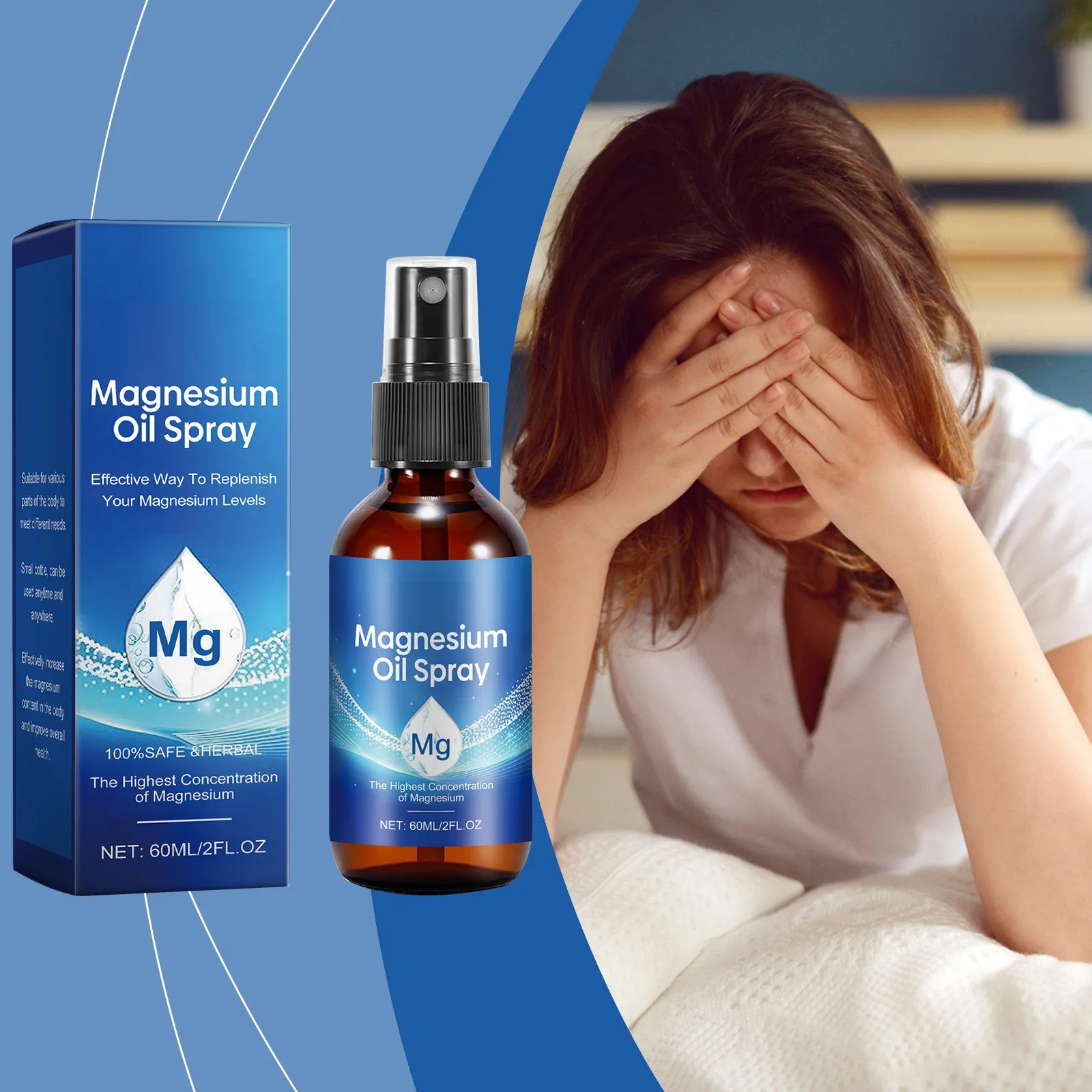 Magnesium Oil Spray Natural Spray(2 Fl.Oz) 60ml