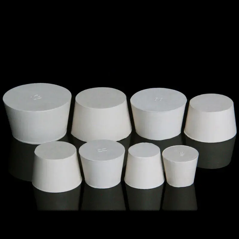 Tapón De Goma Tapered Tape Tapón De Laboratorio Para Botella De Tubo De Prueba - 10 Piezas - 2