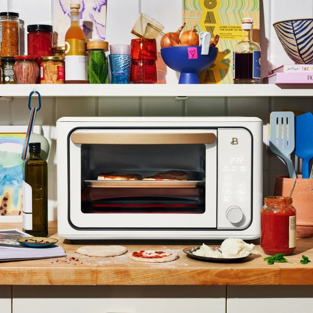 Beautiful 6 Slice Touchscreen Air Fryer Toaster Oven, White Icing by Drew  Barrymore