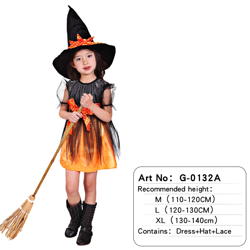 thumbnail image 1 of Disfraz de mago/Princesa para el Día de Todos los Santos, vestido de bruja para fiesta de Carnaval de Halloween para niña, 1 of 5