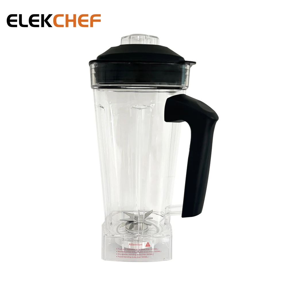 

T5200 Blender Mixer Spare Parts 2L Square Container Jar Jug Pitcher Cup Bottom With Serrated Smoothies Blades Lid BPA FREE