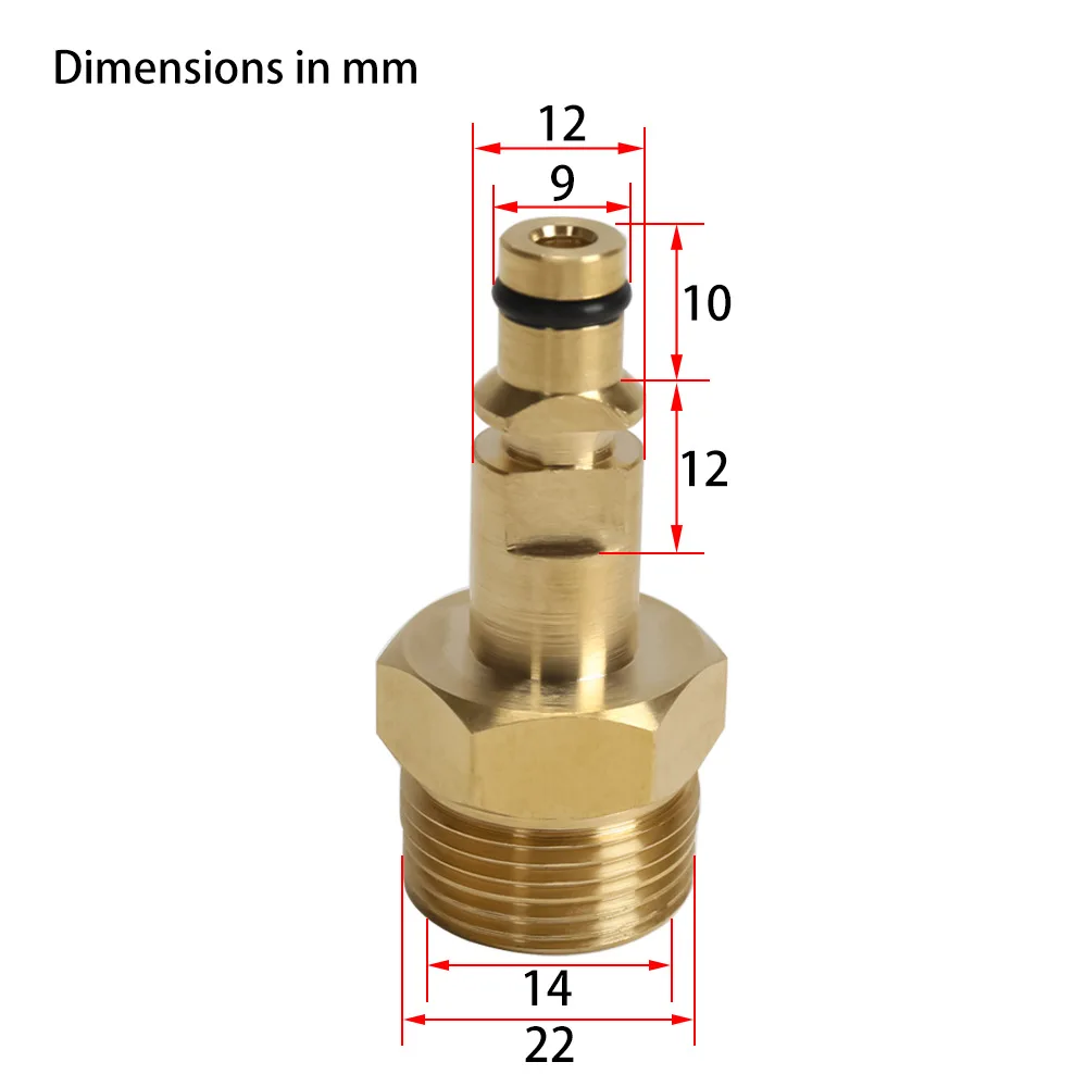 M22 14MM Thread Male Adapter for Karcher K2-K7 Pressure Washer Gun to Water Hose Pipe Quick Convert Nozzle Garden Cleaning Tools 2