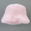 New Women Winter Luxury Knitted Faux Mink Fur Bomber Hat Warm Faux Fur Cap Girls Quality Soft Faux Mink Fur Hats 3