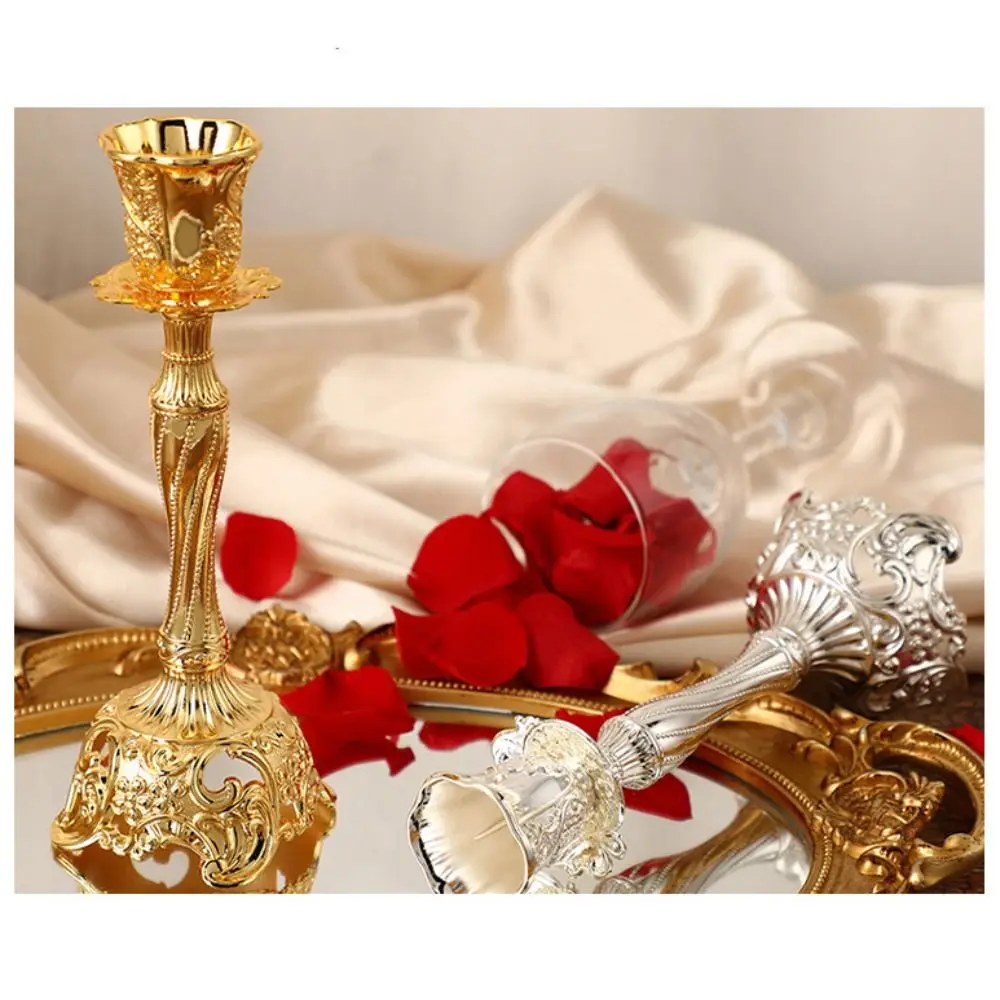 Decorative Retro Taper Candle Holder Single-Headed European Style Retro Candlestick Romantic Wedding Candlestick Wedding