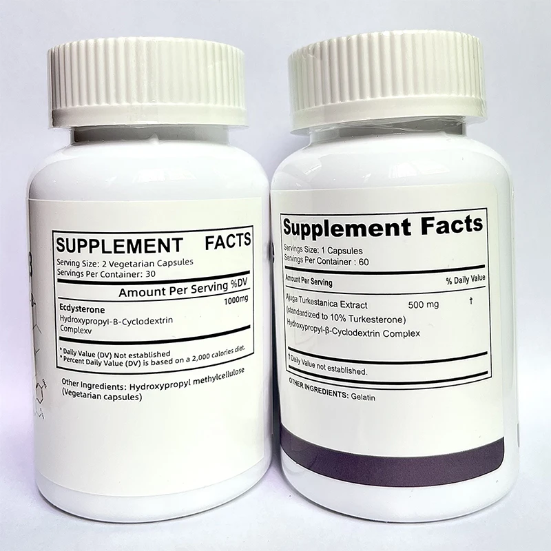 Ecdysterone & Turkesterone Capsules 2 Bottles 120 Pills