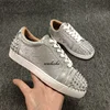 Flat Rivet Silver Casual Shoes Women Clutch Design Crystal Sneakers Luxurious Round Concise Couple Metallic Glitter Lace Up Shoe 6
