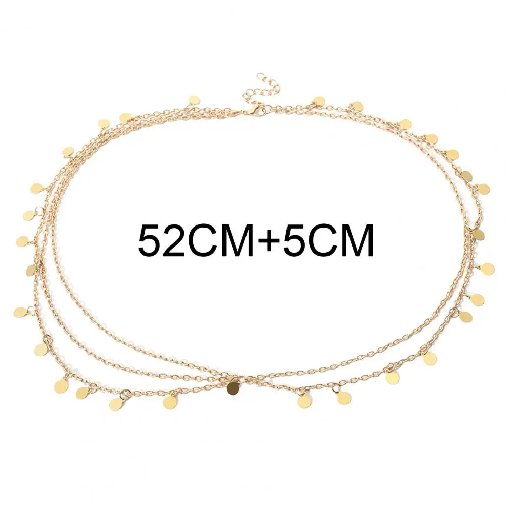 Cadena De Cabeza Bohemia Gortin - Monedas Doradas Con Lentejuelas, Ajustable Para Fiestas
