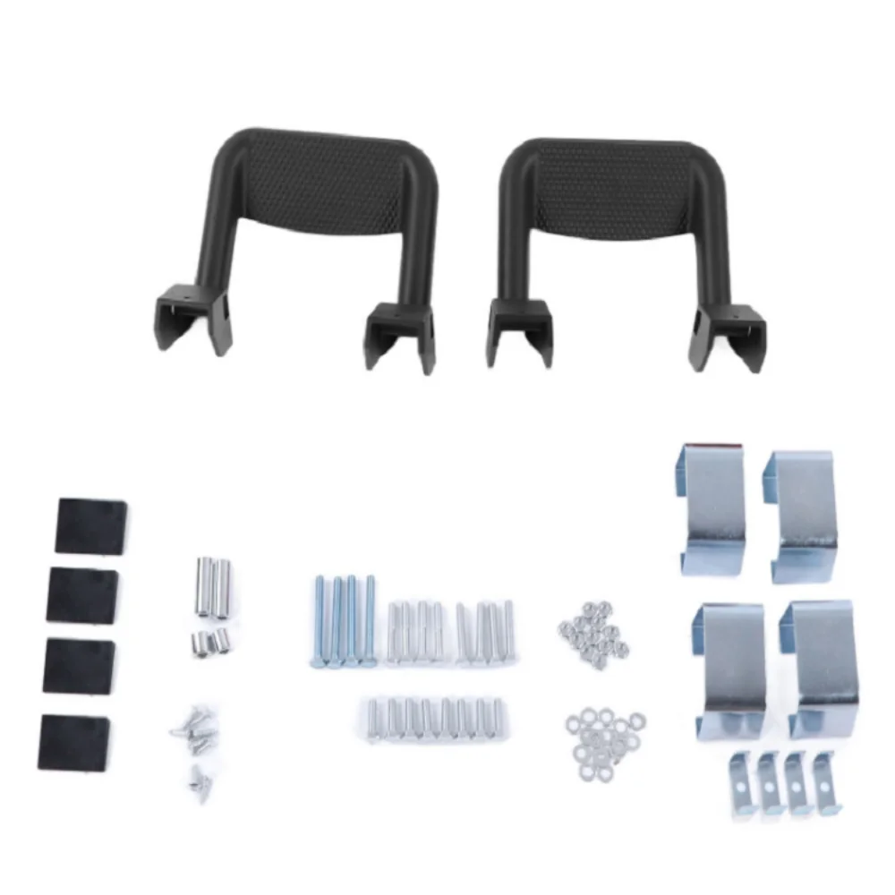 

2pcs BBS-1103 Truck Black Powder Coated Side Step Set Includes Mounting Brackets Fits Various Trucks