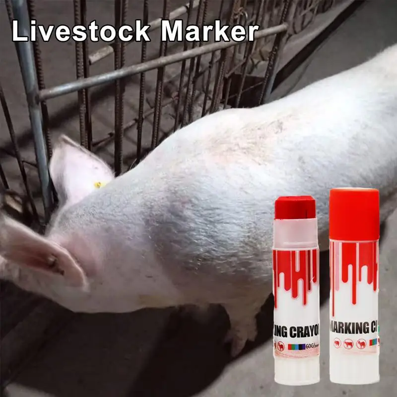 Livestock Marker Crayon Animal Marker Crayon Livestock Painting High Purity Paraffin-Based Safe For Duck Cattle Pig Sheep