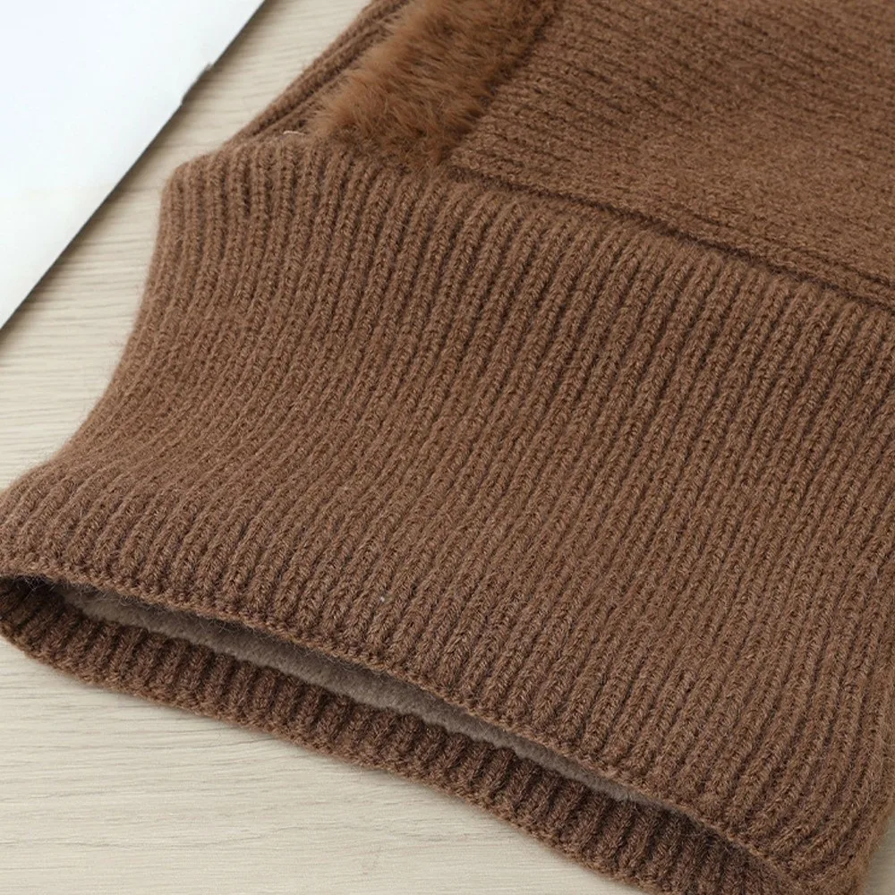 New Windproof Pullover Hat Cold Proof Velvet Lined Face Mask Keep Warm Cycling Hats Winter