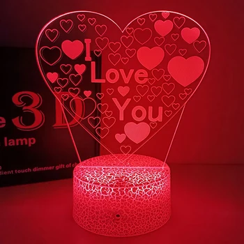 I Love You light Romantic Night light USB Led Heart-Shaped Love You 7