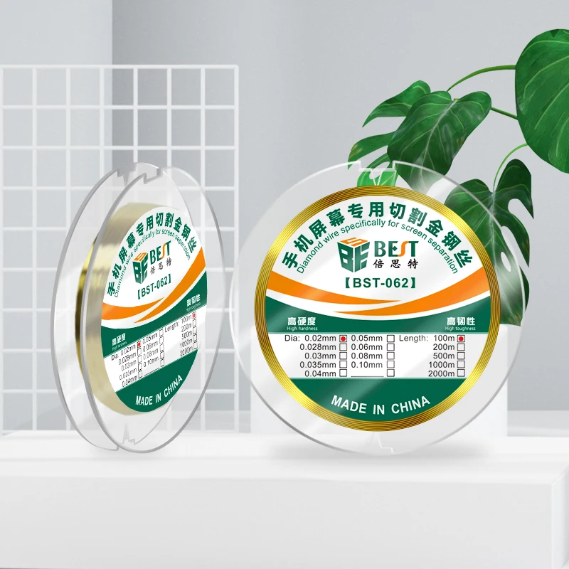 

100M/Roll Special Diamond Wire Alloy Gold Molybdenum Wire Cutting Line LCD/OLED Display Screen Separator CellPhone Repair Tools