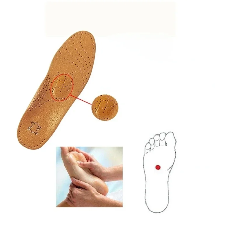 Leather Orthotic Insoles for Men and Women, Flat Feet Arch Support, Orthopedic Shoes Sole Insoles, Corrected Feet
