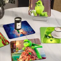 How The D-Green Of Monster G-Grinch Table Drain Pad Tabletop Absorbent Draining Mat Tableware Mats Placemats for Table Decor 1