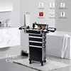 4 in 1 Rolling Makeup Case Cosmetic Train Case Trolley Roll Travel Box for Makeup Artist, Hairstylists, Nail Tech Makeup Cart 5