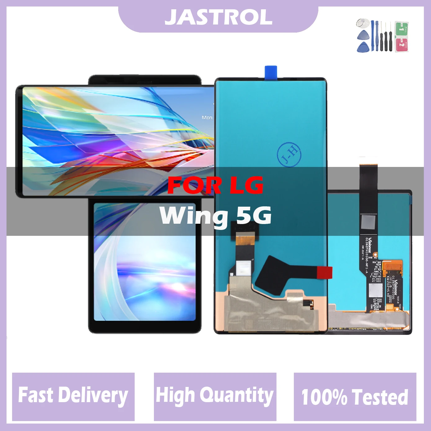 Display Lcd Super Amoled Originale Per Lg Wing 5G Display Lcd Touch Screen Digitizer Assembly Sostituzione Per Lg Wing Lcd Sreen