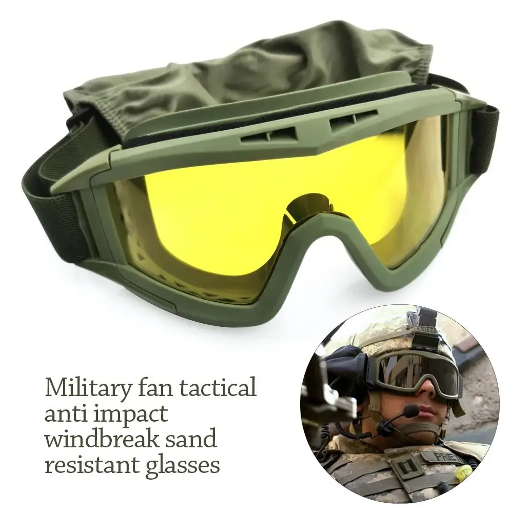 

Windproof Tactical Goggles Sport Dustproof Safe Protection Safety Eyewear 3 Lens MTB Motocross Goggles Shooting