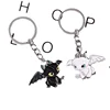 Cartoon Toothless Dragon Keychain Couple DIY Pendant, Men's and Women's Ring Inlaid with Personalized Creative New Style 1