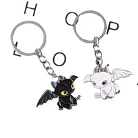 Cartoon Toothless Dragon Keychain Couple DIY Pendant, Men's and Women's Ring Inlaid with Personalized Creative New Style 1