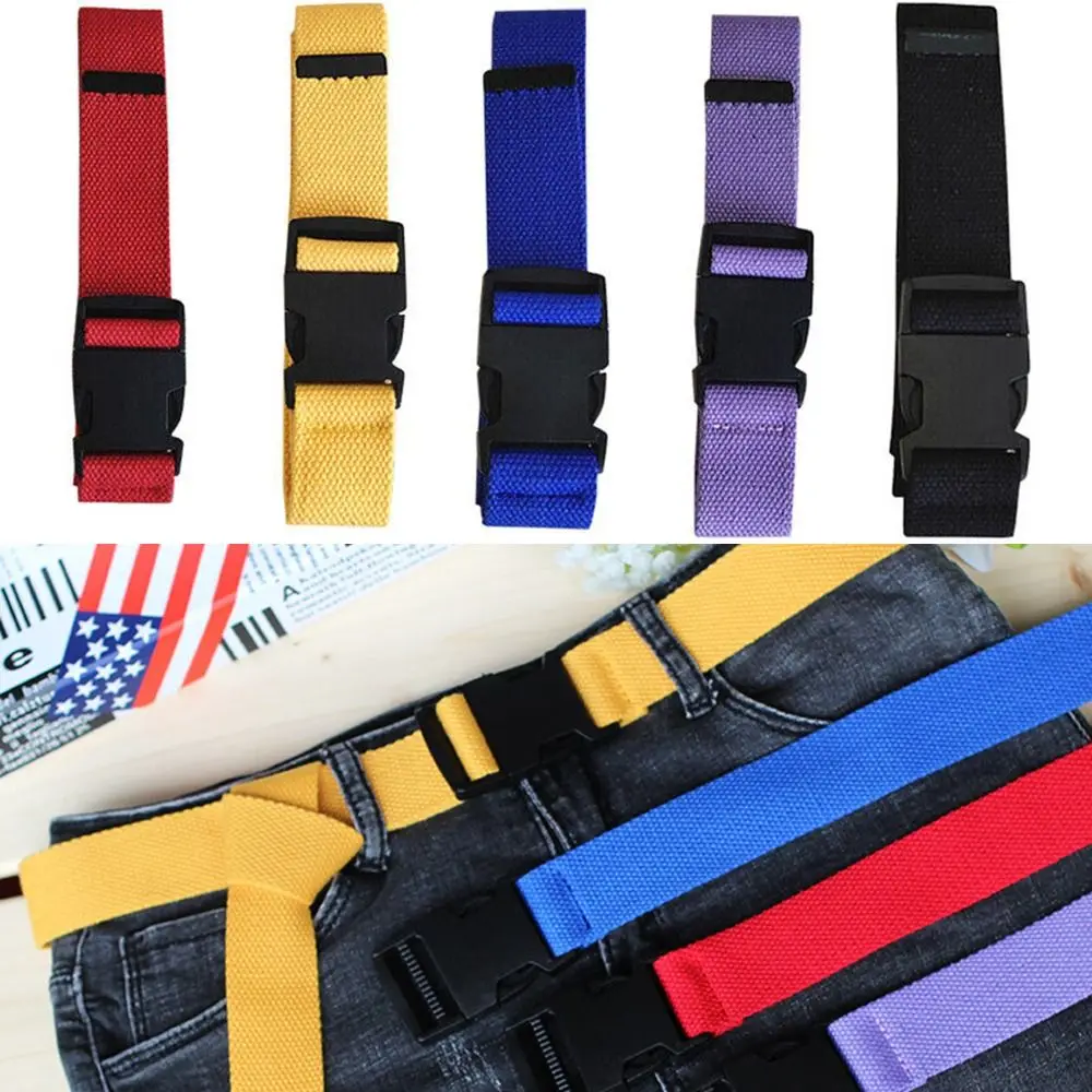 

Canvas Strap Canvas Waist Belts Tactical Simple Wild Weave Waist Band Wear-resistant Colorful Buckle Waistband Men Women