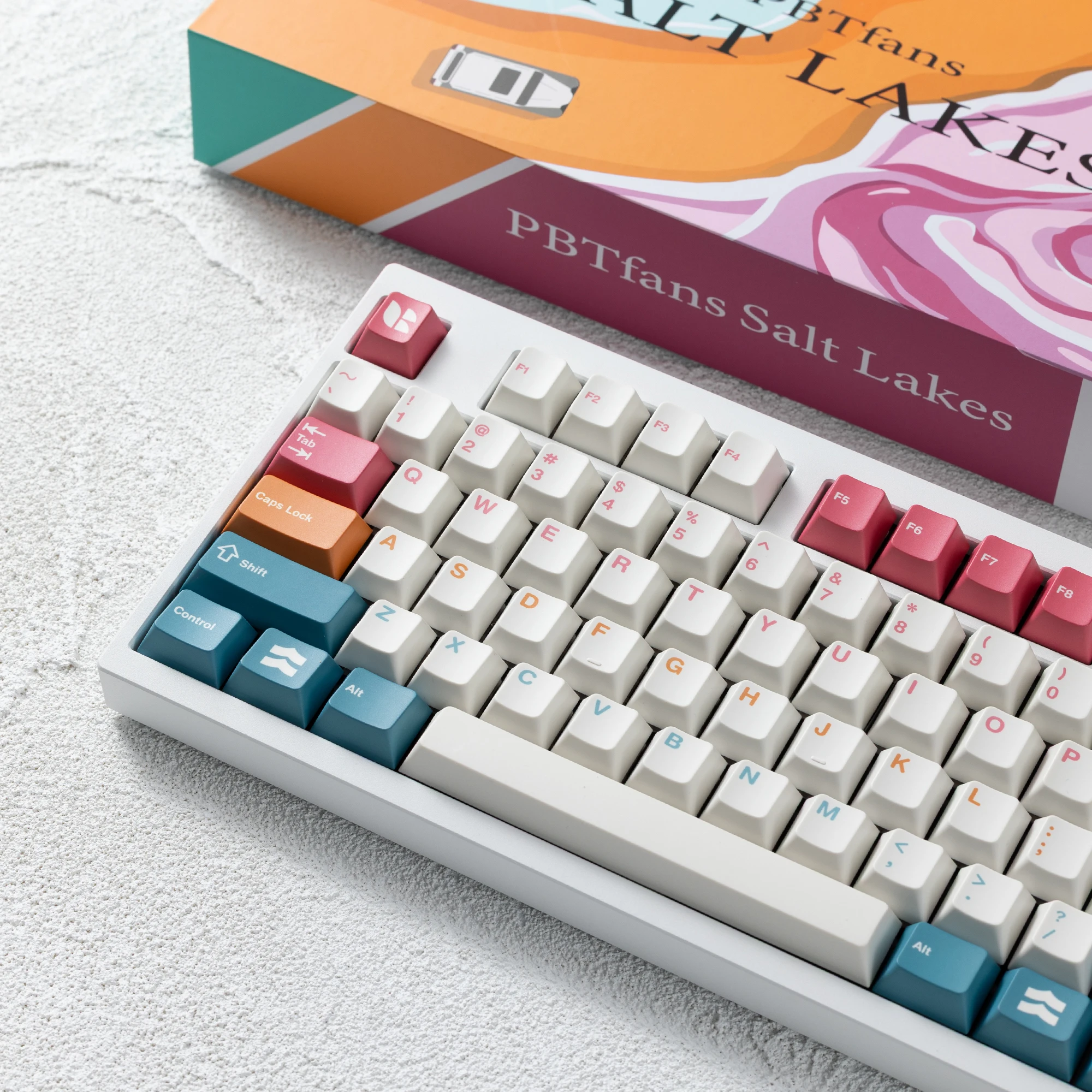 [기본 키트] PBTfans Salt Lakes PBT 소재 Cherry MX 스위치 및 MX 스타일 클론과 호환되는 Dye-sub Cherry 프로파일