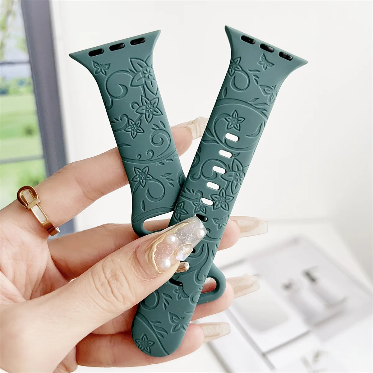 Watch Band For iWatch 42/44/45/49mm 38/40/41mm Silicone Fashion Watch Strap for Watch Series Ultra2 Se 9/8/7/6/5/4/3/2/1_voghion.com