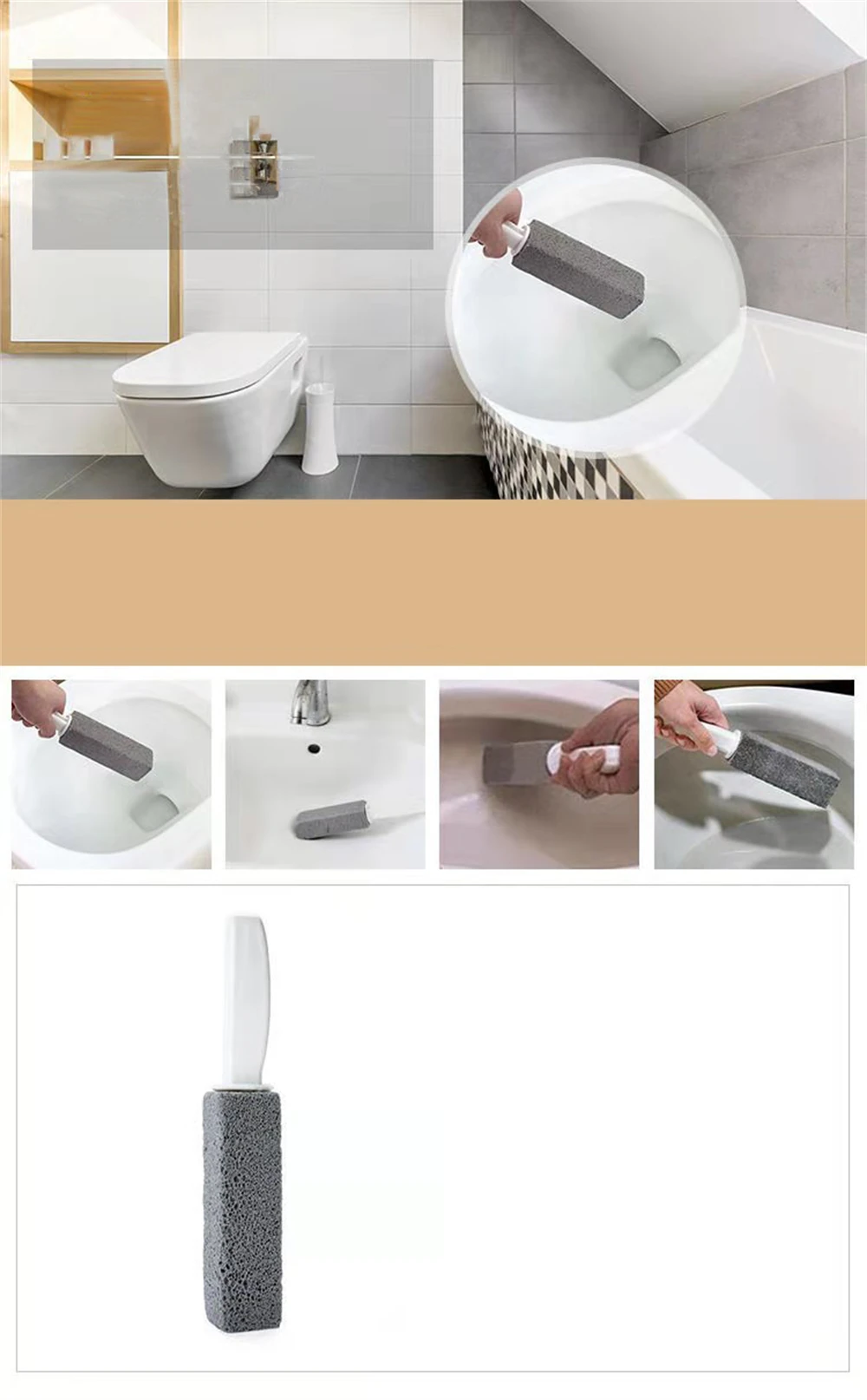 Description Picture 2 of item1pc Bathroom Facilities Are Suitable For Cleaning Bathroom Toilet Yellow Stains And Shower Room Floor Yellow Dirt