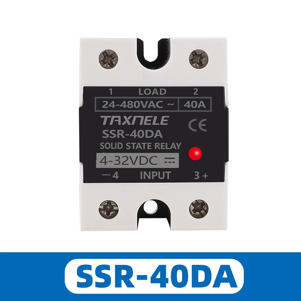High-Performance Industrial Solid State Relay - DC to AC, 4-32VDC Input, 24-480VAC Output, Black