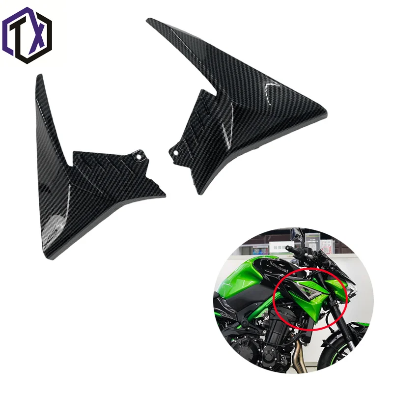 

Боковой обтекатель радиатора из углеродного волокна для мотоцикла, комплект защитных обтекателей для Kawasaki Z900 ZR900 ABS 2020,2021,2022