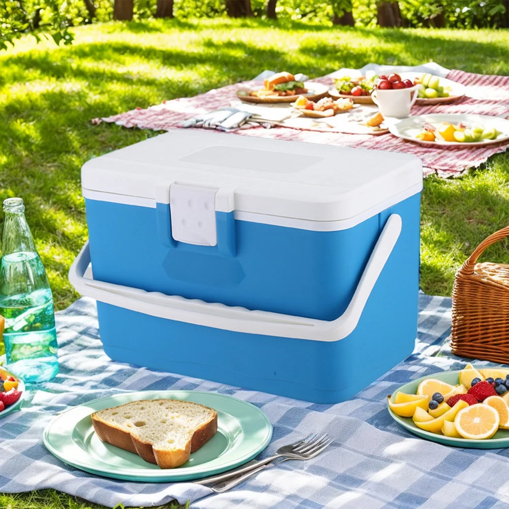 6/8/13L Ice Cooler Insulated Portable Cooler with Handle Hard Ice Chest Box for Beach Picnic Camping Boating Fishing Car