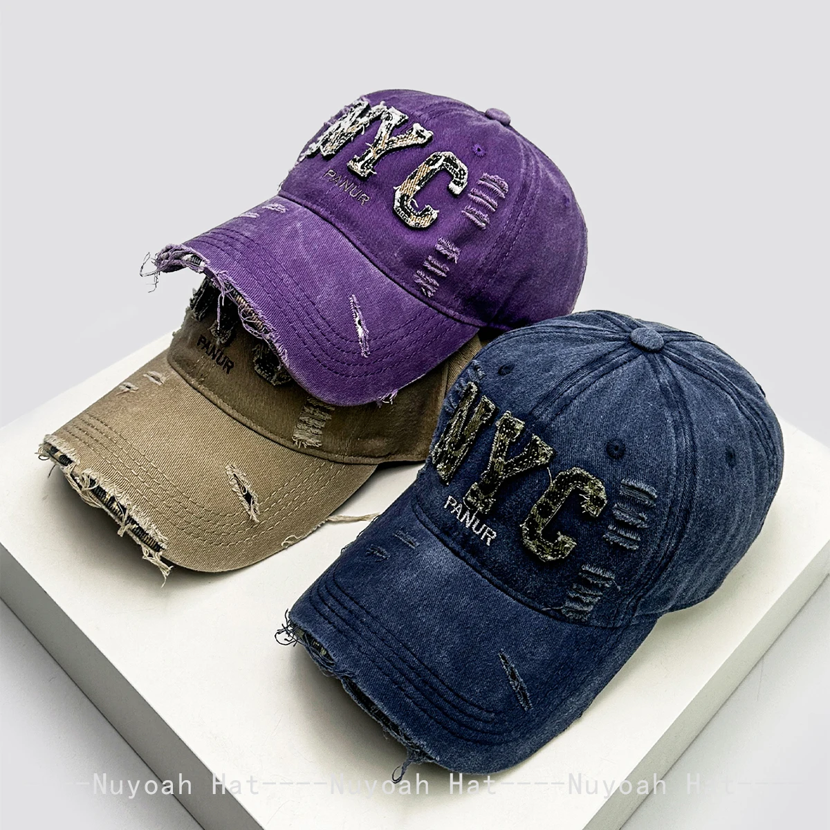 Neue Männer Frauen Leopardenmuster NYC Buchstaben Baseball Hüte Sonnenschirm Persönliche Vielseitig Gebrochenen Stil Schirmmützen Retro Mode Straße