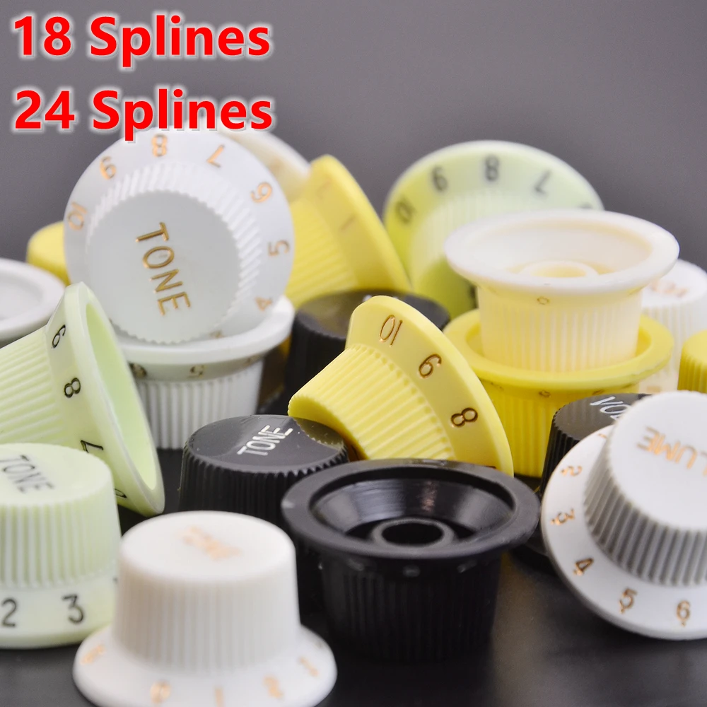 

1 Set 18 / 24 Splines Electric Guitar Plasticr Control Knobs for ST IBZ