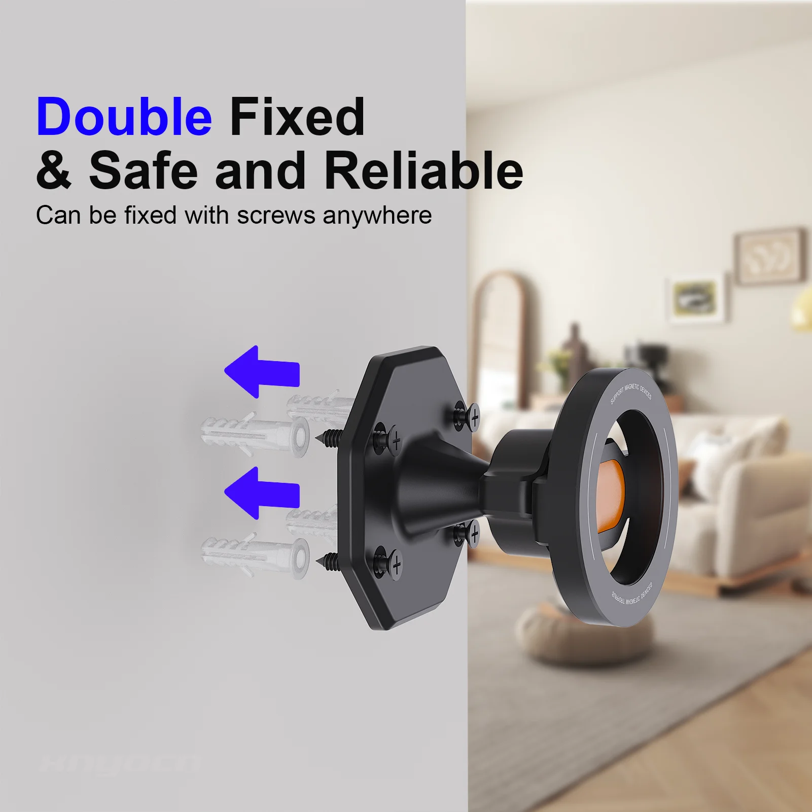 Universal Magnetic Wall Phone Mount with 360° Rotation