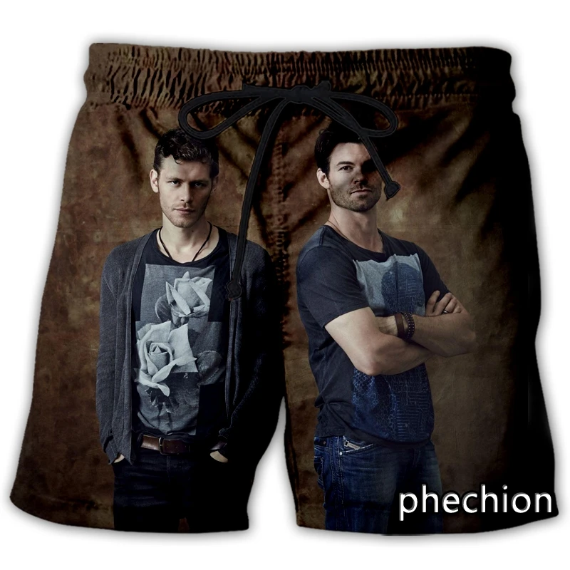 

phechion New Fashion Men/Women Elijah Mikaelson 3D Print Casual Shorts Novelty Streetwear Men Loose Sporting Shorts L56