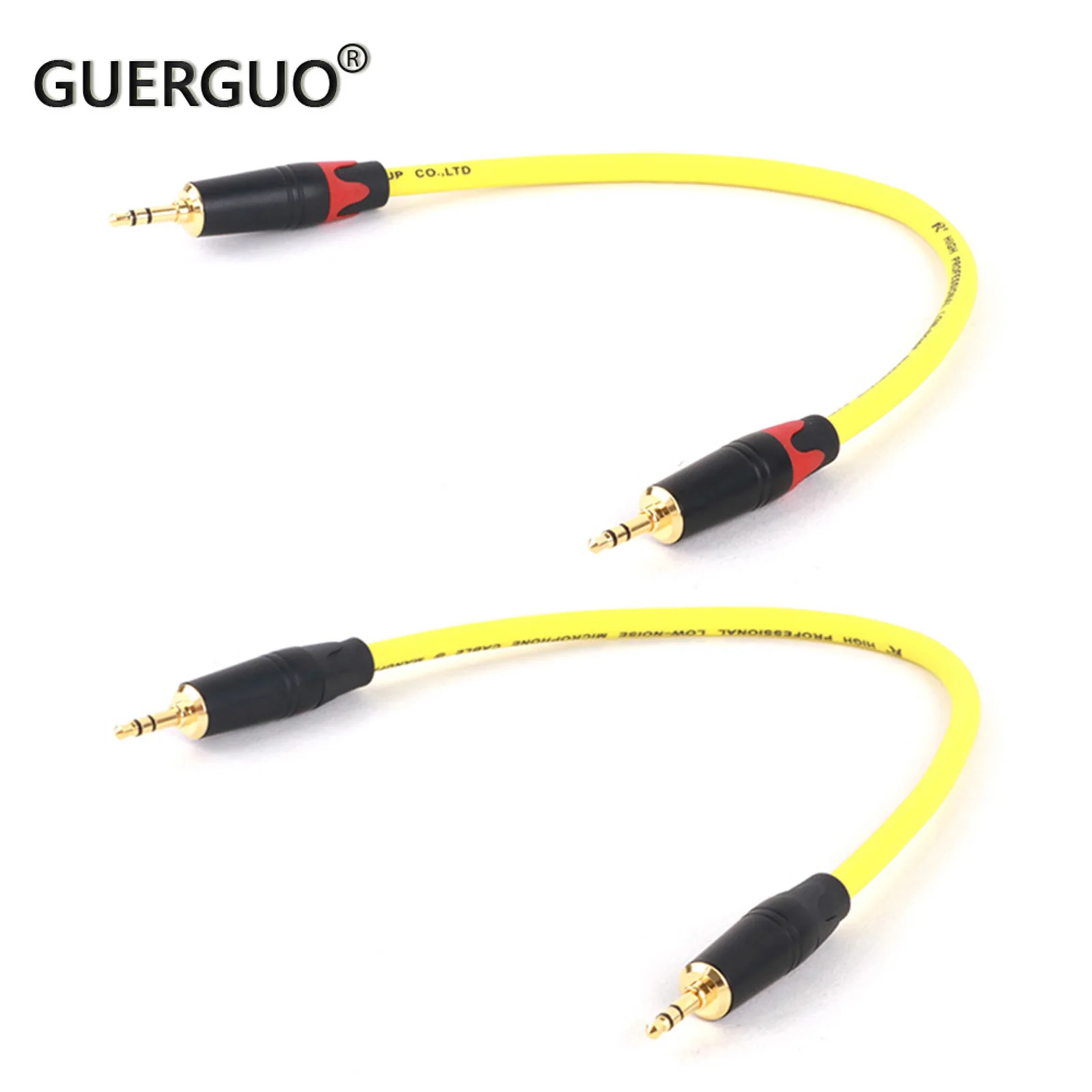 1pcs guerguo dual 3,5mm 1/8inch Stereo trs männliche Buchse zum geraden Patchkabel für Gitarren mikrofone usw. 0,3 M-15M