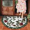 Door Entry Mat Entrance Doormat House Outdoor Floor Carpet Semi-circular Rug Floral Style Home Decoration Rugs Felpudo 입구 현관 매트 2
