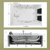 Double Head Acrylic Whirlpool Bathtub, 2-person Hydraulic Massage, Rectangular Water Spray, Niche Soaking SPA, 72" 6