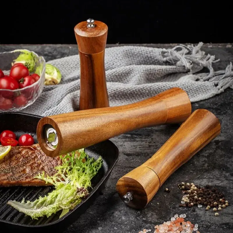 Nice Kitchen Pepper Grinder 6/8/10 Inch Ashimori Wood Salt Pepper Mill Table Grinder