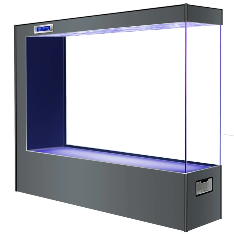 

Living Room Large Floor Self-Circulation Ecological Aquarium Fish Tank Super White Glass Change Water