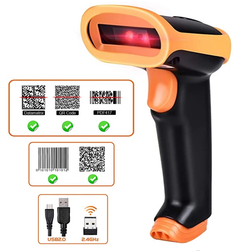 L8BL Bluetooth 2D Barcode Reader And S8 QR PDF417 2.4G Wireless Wired