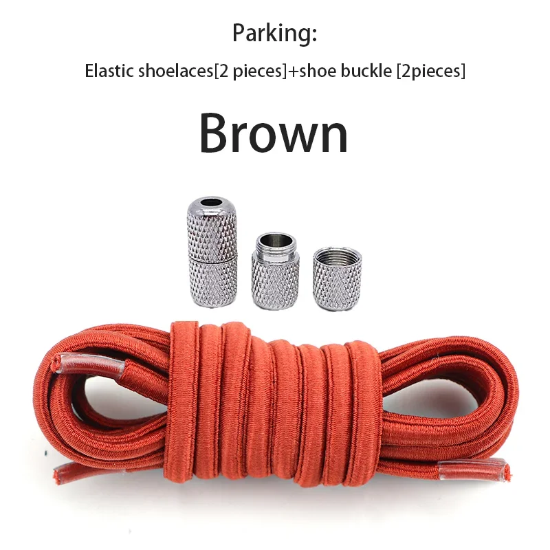 round Elastic Shoelaces for Sneakers No-Tie Tennis Shoe Laces with Rubber Band f