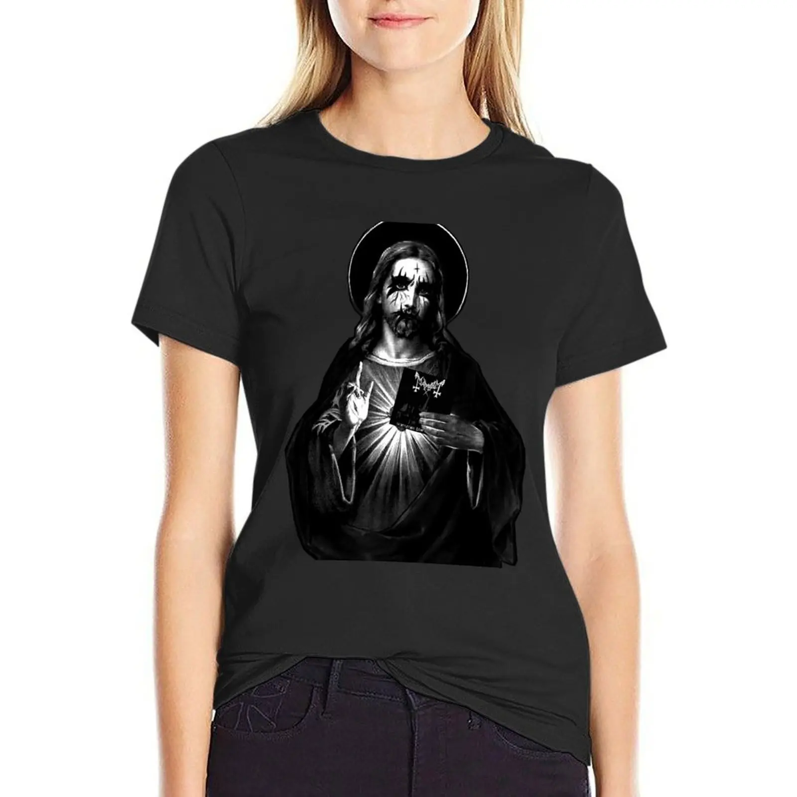 

Kvlt Jesus Christ T-shirt female graphics funny t shirts for Women