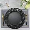 European Banquet Plates Plastic Charger For Home Dinner Table Decor Wedding Party Cake Tray Hotel Western Mats 13inch 100pcs 3