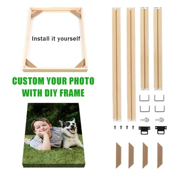 Dipinto su tela personalizzato per famiglia, paesaggio, animali, qualsiasi foto e dimensioni, poster e stampe personalizzati, arte della parete, decorazioni per la casa