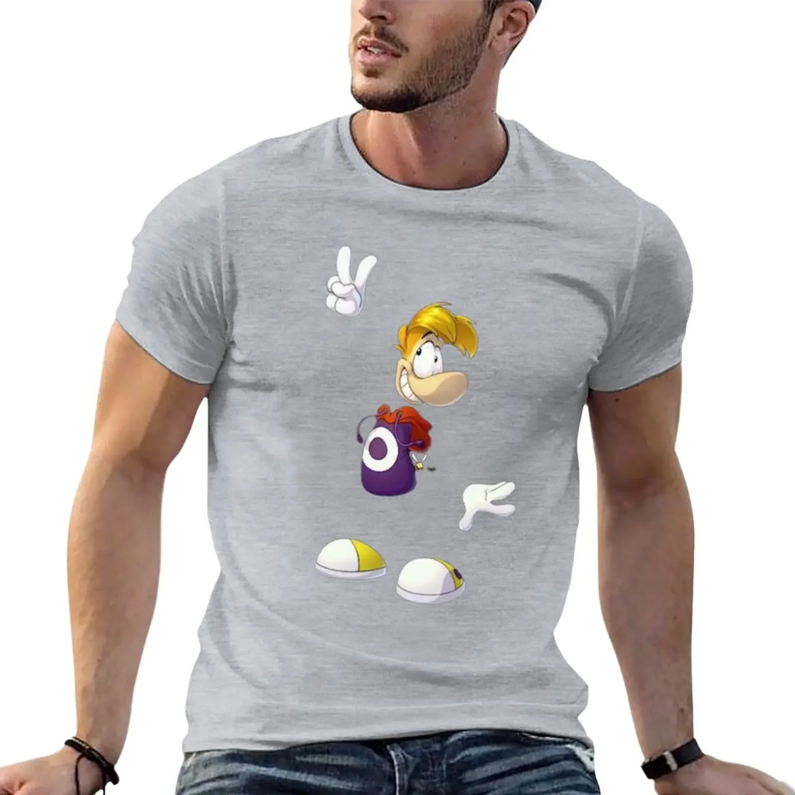 

Rayman T-Shirt kawaii clothes customizeds summer top t shirts for men cotton