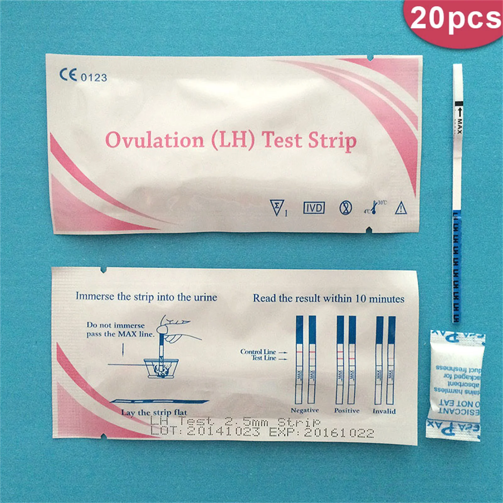 Ovulation Test Strips 20pcs Ovulation Test Strips Accurate Over 99% Accuracy First Clear Response LH Test Urine Testing Strips for Women Home Testing