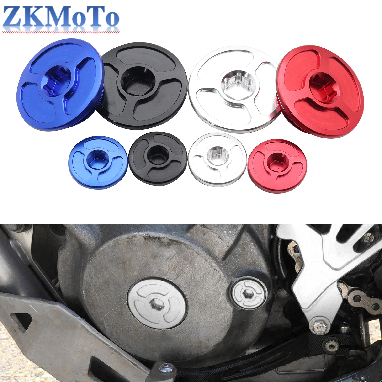 Motorcycle Engine Cover Motorcycle Accessory Set Engine Timing Plug Cover For Honda CRF 250R 450R 450X 230F 250L 250M 250 Rally 1000L XR 250 400 Motard Baja TRX 400EX 450ER