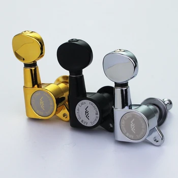 Teste per chitarra elettrica ARM Accordatori in metallo Mini sintonizzatore ovale per piroli ST TL cromati in oro nero